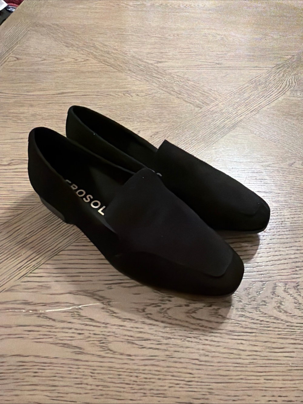 Aerosoles Paynes Slip On Comfort Loafers Black Suede Size 6.5w